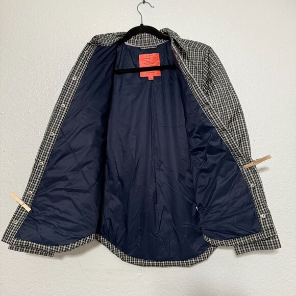 J. Crew Checkered Black and White Puffer Jacket - Picture 11 of 16